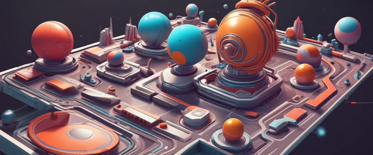 Interface du jeu Géométrie Spatiale avec des formes 3D et des planètes